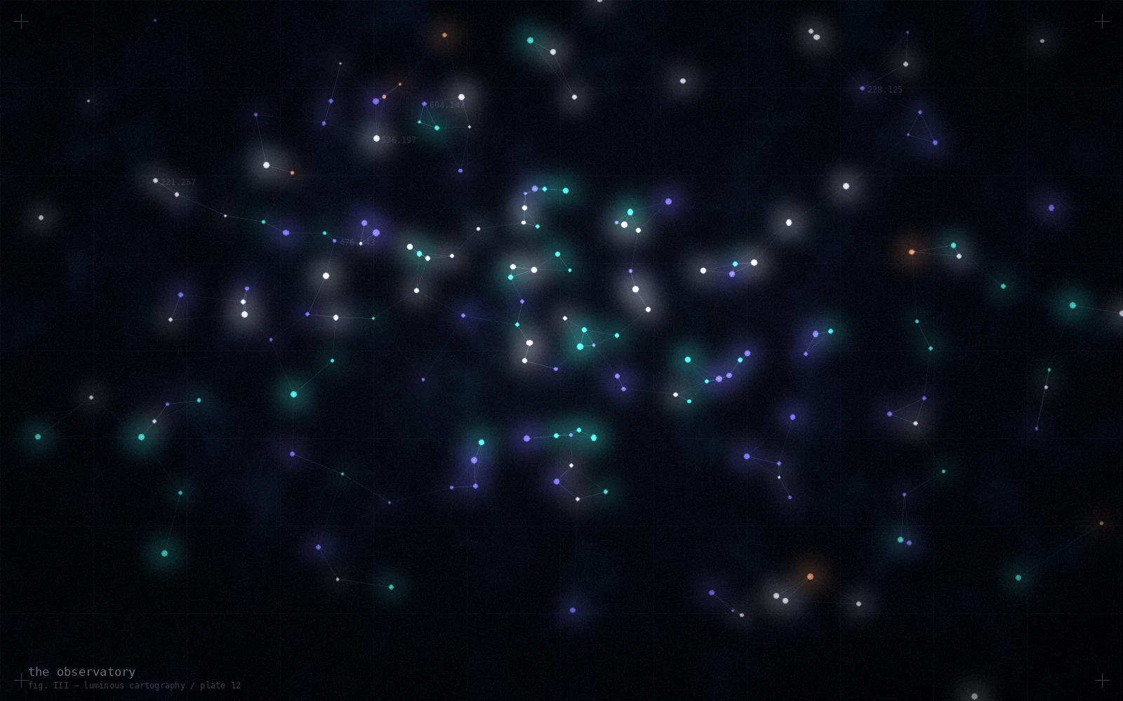 An abstract luminous map of the mind rendered as a night sky of data