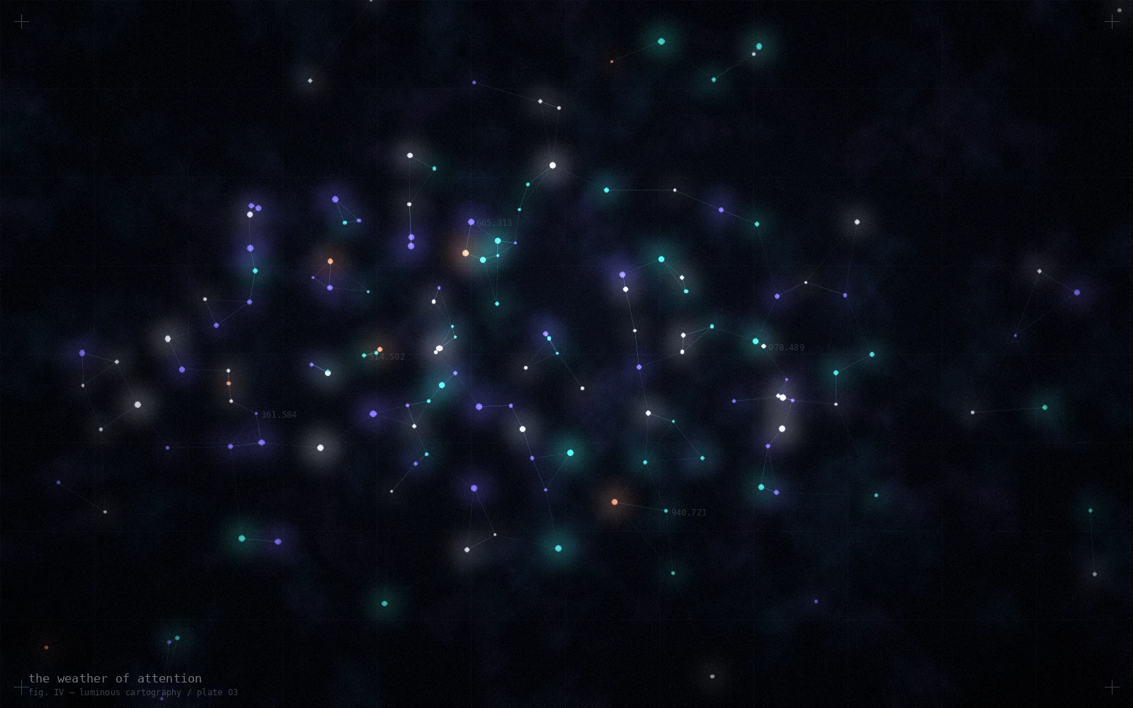 The weather of attention, rendered as a luminous field